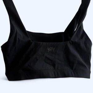 NWT YITTY Black Supportive Square Neck Sports Bra